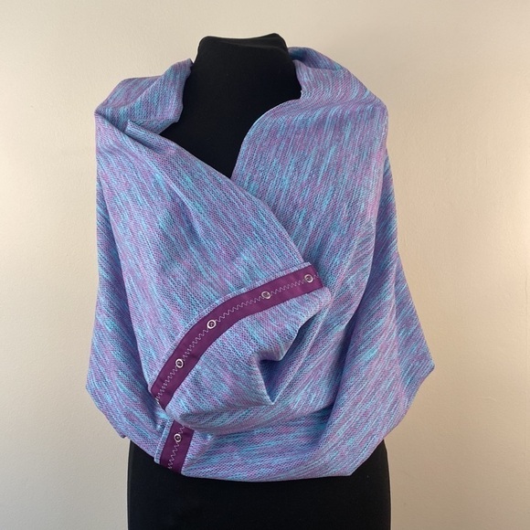 Lululemon Aviva one size scarf purple marled infinity scarf wrap one size - Picture 3 of 10
